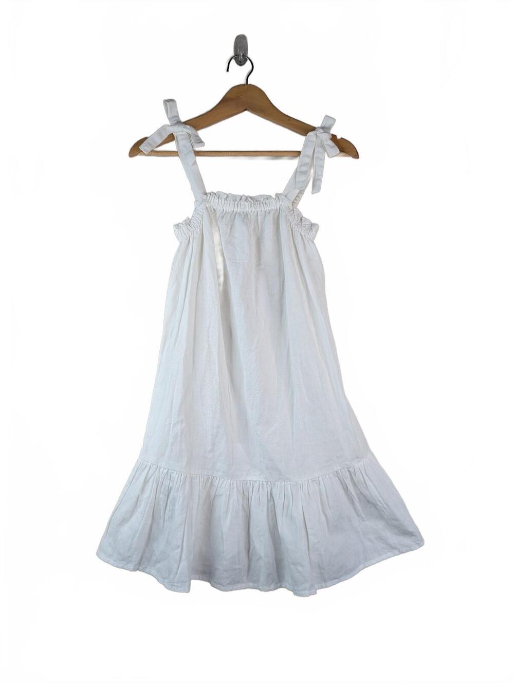 NWT Goa Beachwear White Cottonā Ruffle Strap Dress Size S